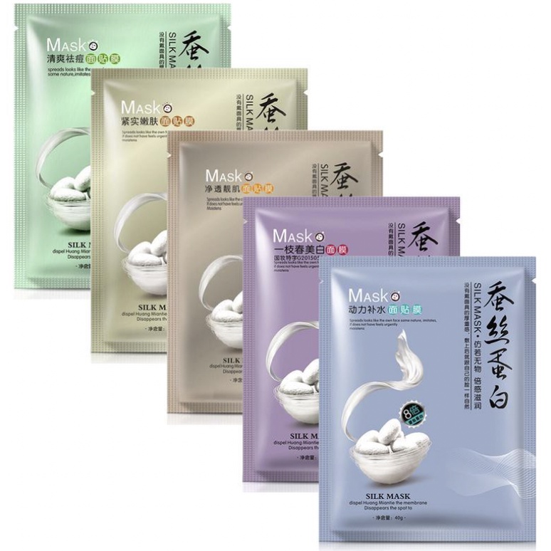 ONE SPRING Silk Mask Facial Sheet 5 Variant Masker Wajah Sheet Mask Sutera Cantik EM011