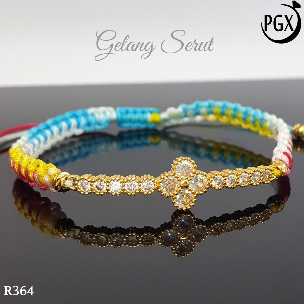 PGX Gelang Serut Xuping Wanita Perhiasan Lapis Emas Aksesoris Fashion Premium R364