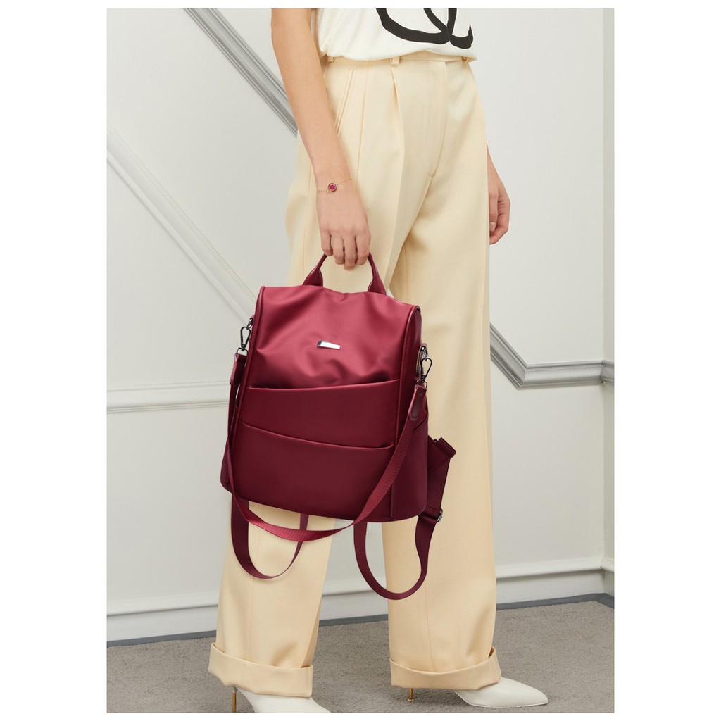 BJ42253 - BLACK/GRAY/RED - TAS RANSEL BACKPACK PUNGGUNG NYLON MODIS TAS WANITA FASHION IMPORT MODIS ELEGAN TERMURAH TERLARIS TERBARU BAGSTORE JAKARTA TAS BATAM GT1651 CR7082 LT1341 BQ2253 EL910 KPC8310 B4423
