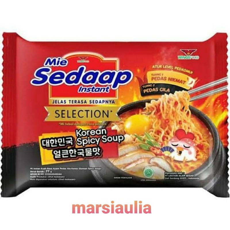 

Sedaap Mie Instan Korean Spicy Soup 77 gr korean spicy chicken