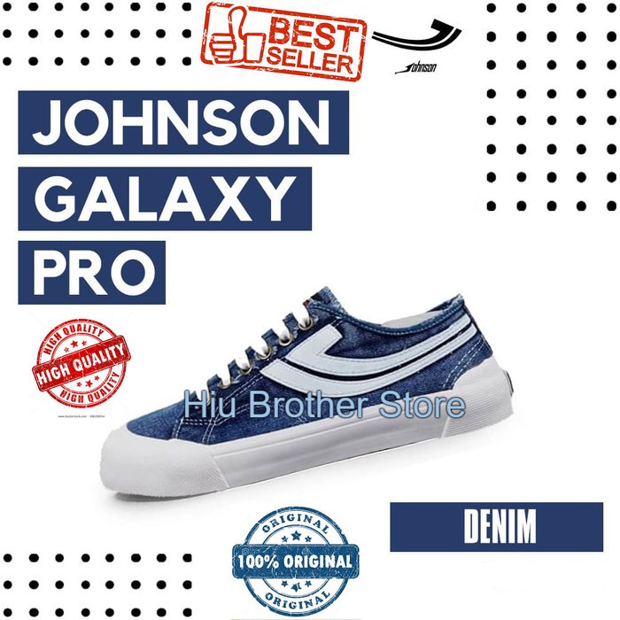 Sepatu Johnson Galaxy Pro Low Denim 100% Original