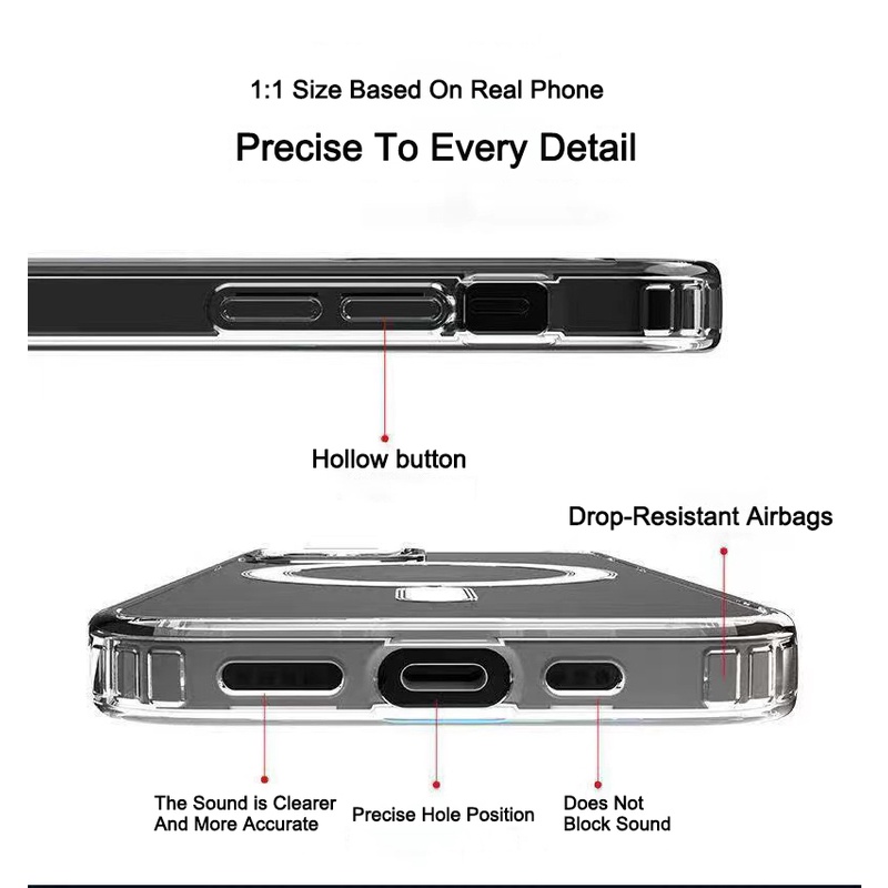 MAGSAFE MAGNETIC ACRYLIC CASE BENING IPHONE 14 / 14 PRO / 14 PLUS / 14 PRO MAX / 13 / 13 PRO / 13 MINI / 13 PRO MAX / 12 / 12 PRO / 12 MINI / 12 PRO MAX / 11 / 11 PRO / 11 PRO SUPPORT MAGSAFE CHARGER