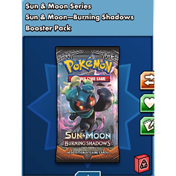 PTCGO Pokemon Sun & Moon Burning Shadows Booster Pack