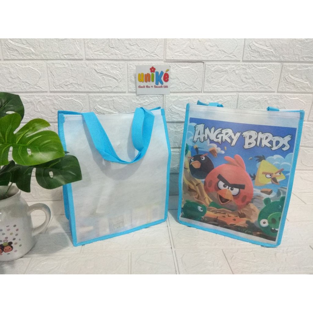 

PROMO TAS Spunbond Sublim goodie bag FULL COLOR souvenir anak unik ulang tahun karakter harga murah