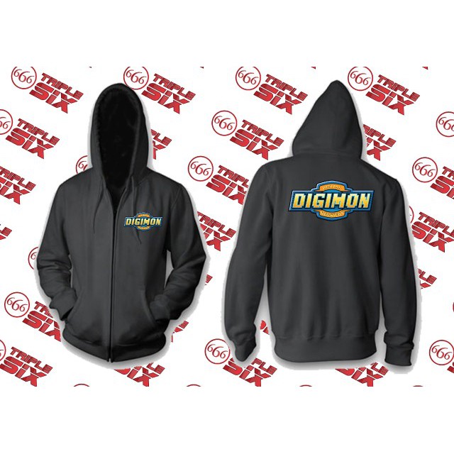 Jaket Hoodie Zipper Digimon