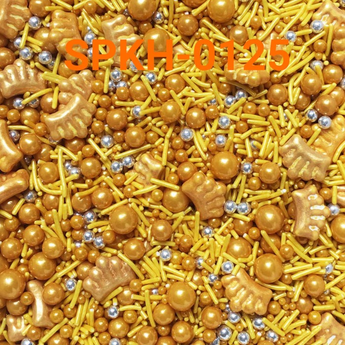

SPKH-0125 SPRINKLES SPRINKLE SPRINKEL 500GR CROWN MAHKOTA EMAS GRATIS ONGKIR