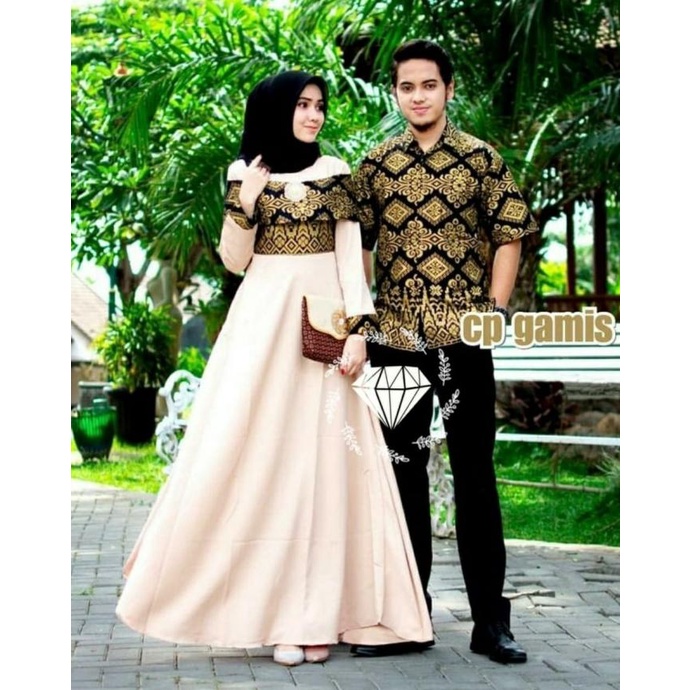 Couple Batik Kemeja Gamis Baju Sepasang Sarimbit Pasangan Pesta Mewah