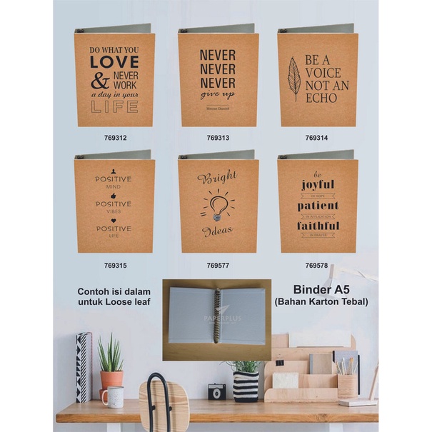 

Binder A5 / Binder Note A5 / Kraft / Set 3025