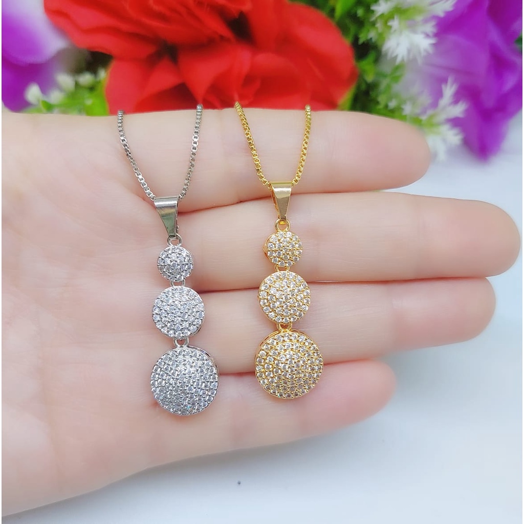 Kalung wanita lapis emas permata Perhiasan Xuping Jewelry A054-055