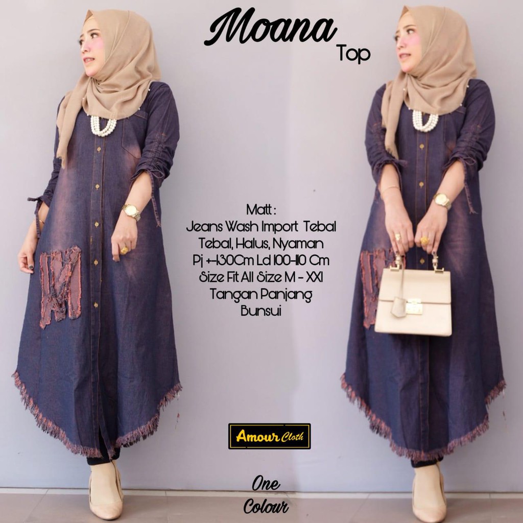 MOANA TOP /TUNIK MOANA /REAL PICTURE HILDA LONG VINI TUNIK