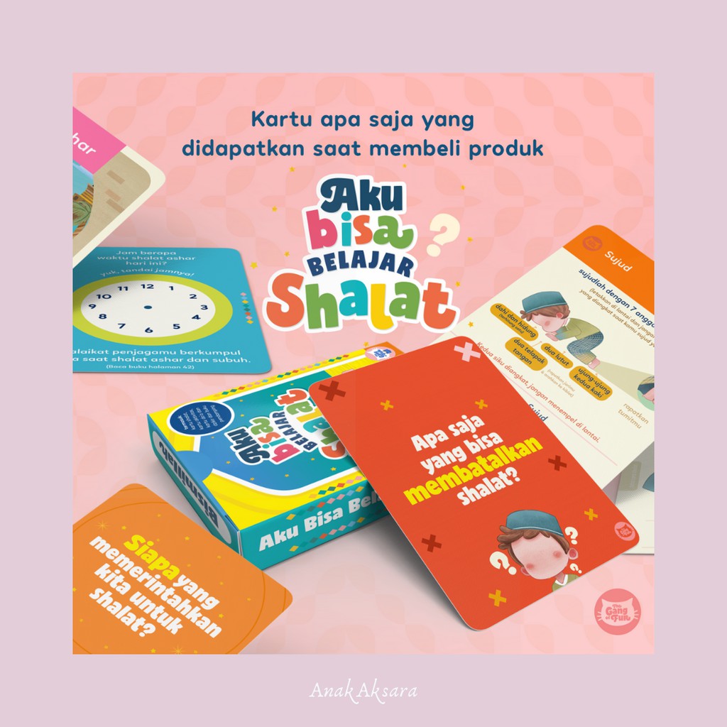 FlashCard Aku Bisa Belajar Shalat TGOF - Anak Muslim - the Gang of Fur