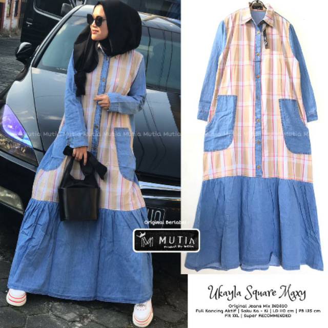 DRESS JEANS UKAYLA SQUARE MAXY BY MUTIA
