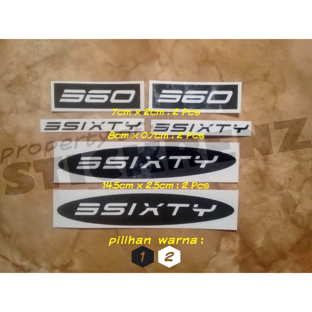 Cutting Sticker Stiker Frame Sepeda Lipat Three Sixty 02 Custom