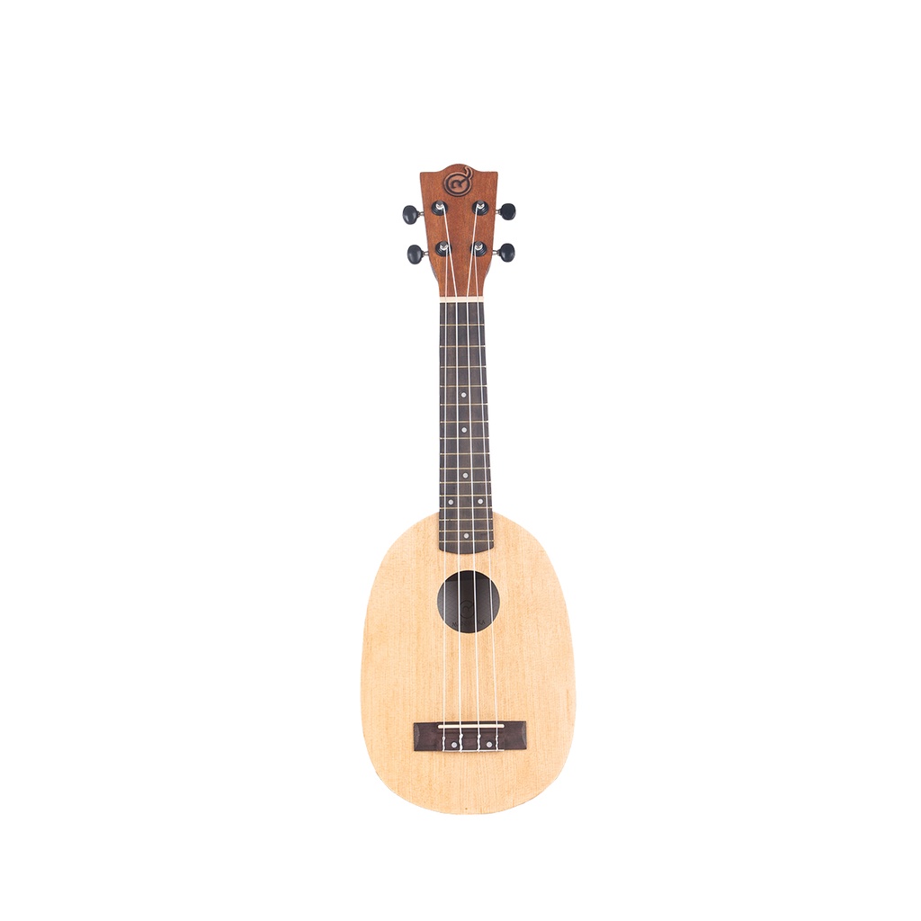 Ukulele Soprano Pineapple Mandalika Natural UKF-21NT Free Softcase, Senar Cadangan, Pick, Sertifikat