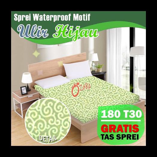 Promo Sprei Waterproof 180X200 T30Cm Sepre Anti Air Ozora Motif Ulir Ukir Murah