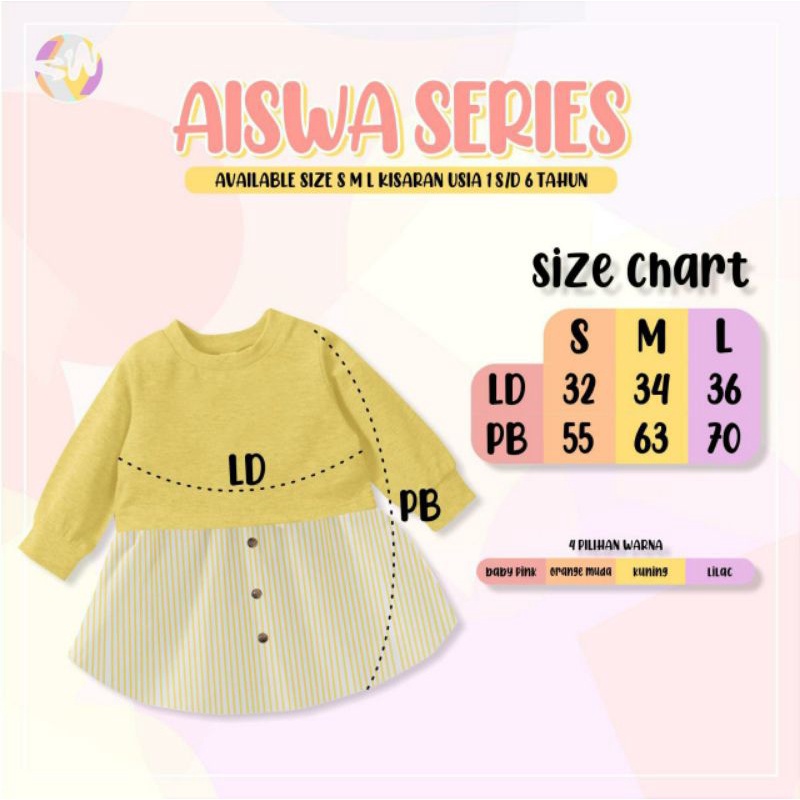 Dress anak perempuan/Aiswa series/Baju anak perempuan