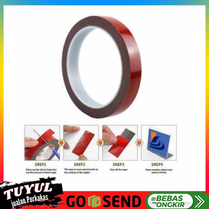 

(BISA COD) 3 meter Lakban Double Side Tape Super Strong TERJAMIN Kode 1467