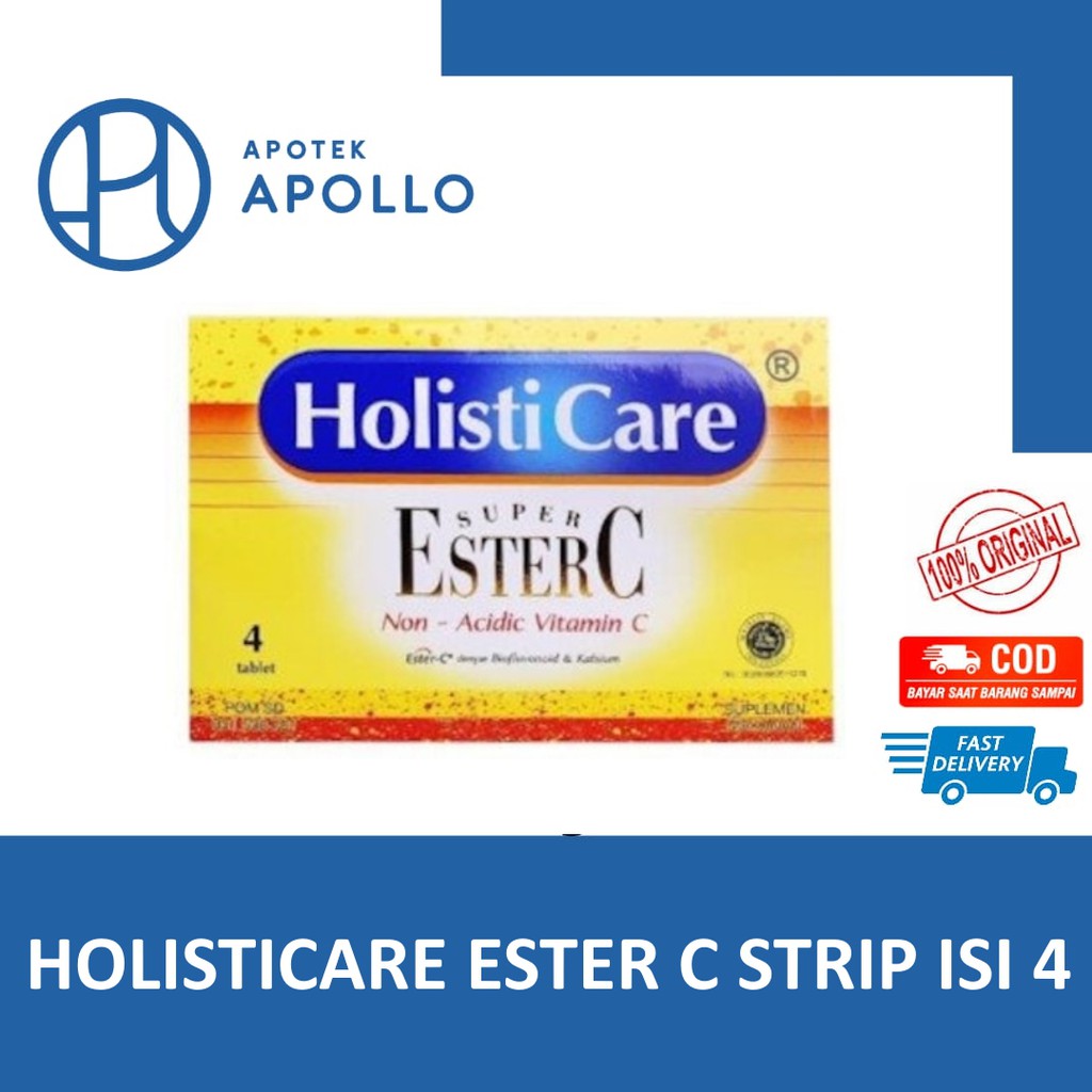 ESTER C PER STRIP ISI 4 TABLET VITAMIN C HOLISTICARE