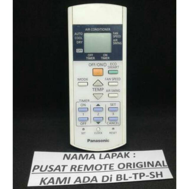 REMOTE REMOT AC PANASONIC ECO SMART ORIGINAL ASLI