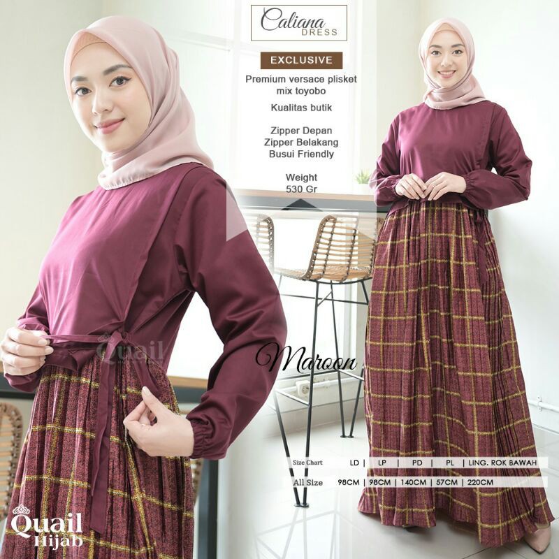 DRESS HANBOK MUSLIM QUAIL HIJAB ORI CALIANA
