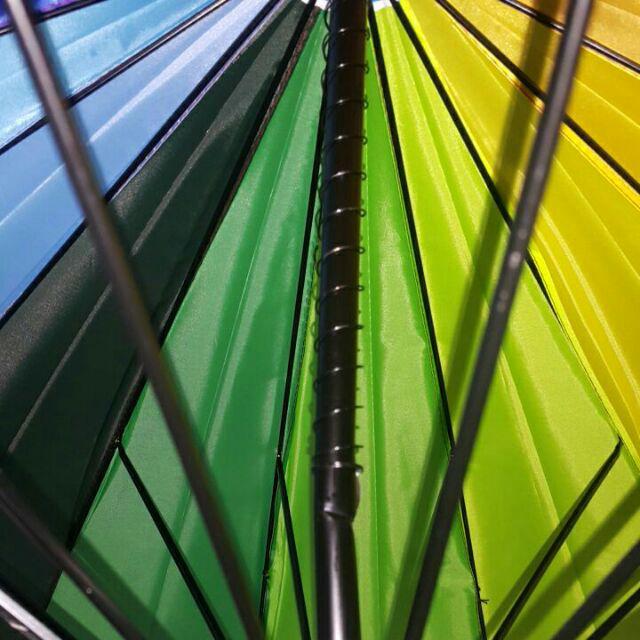 Payung Golf Pelangi Rainbow 16 Jari Jualan Besar Jumbo Umbrella Parasol - Anti Hujan Air