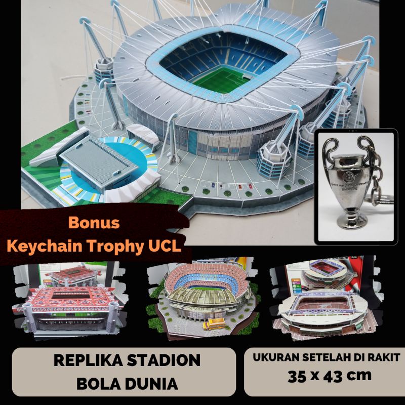 3D Puzzle Replika Stadion Liverpool Arsenal Juventus Barcelona Milan City