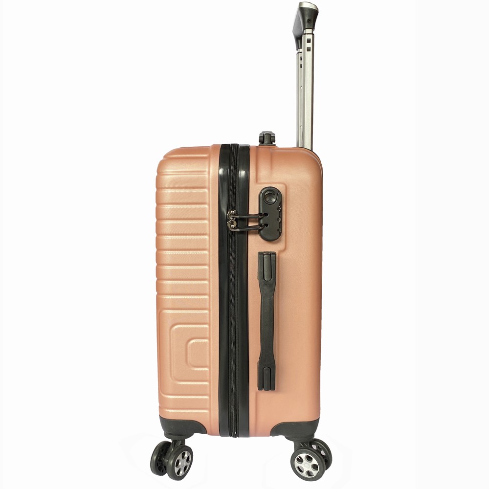 Free Shipping! Koper Fiber POLO MILANO Koper Kabin 20inch Koper Travelling Anti Pecah TC23-Rose Gold