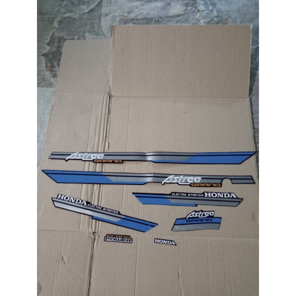 stiker striping full body honda astrea grand bulus pnp grand sabit lis biru komplit