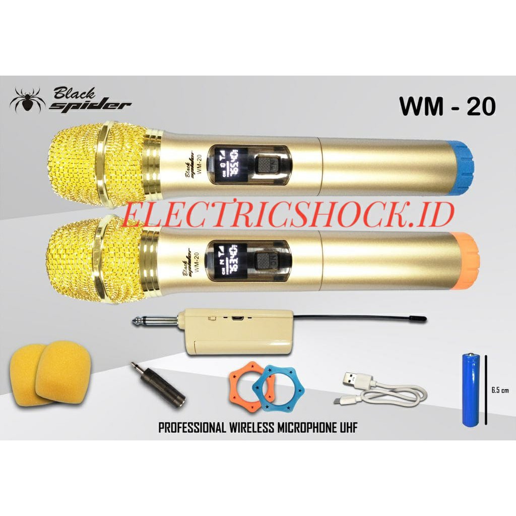 MIC WIRELESS BLACK SPIDER WM 20 BLACKSPIDER WM20 ORIGINAL