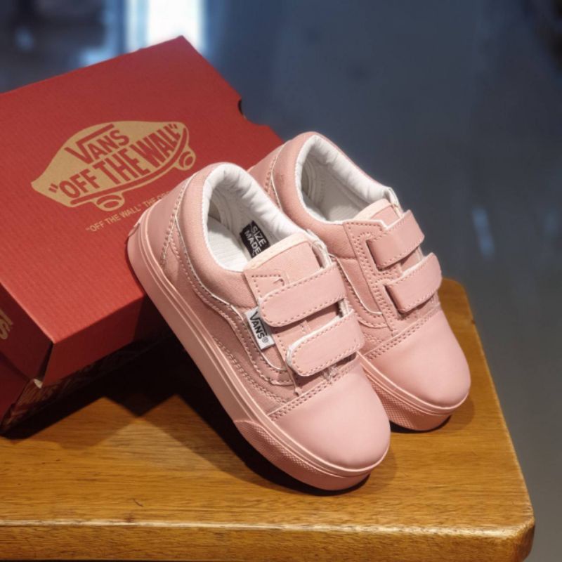 big sale!! sepatu anak perempuan Vans old SKOOL full peach sepatu anak kekinian premium import quality