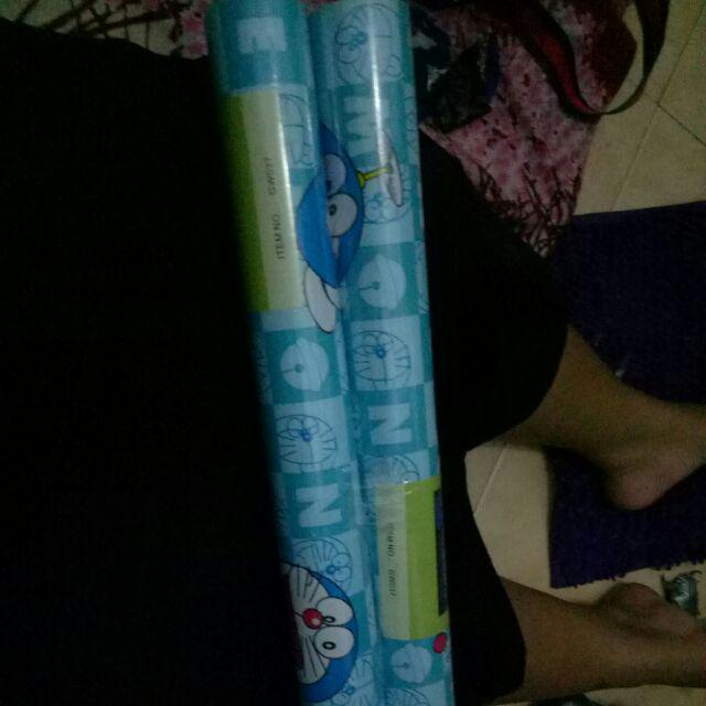 Grosir Murah Wallpaper Dinding Kamar Ruang Indah Bagus Lucu Kartun Anak Biru Doraemon 10 Meter