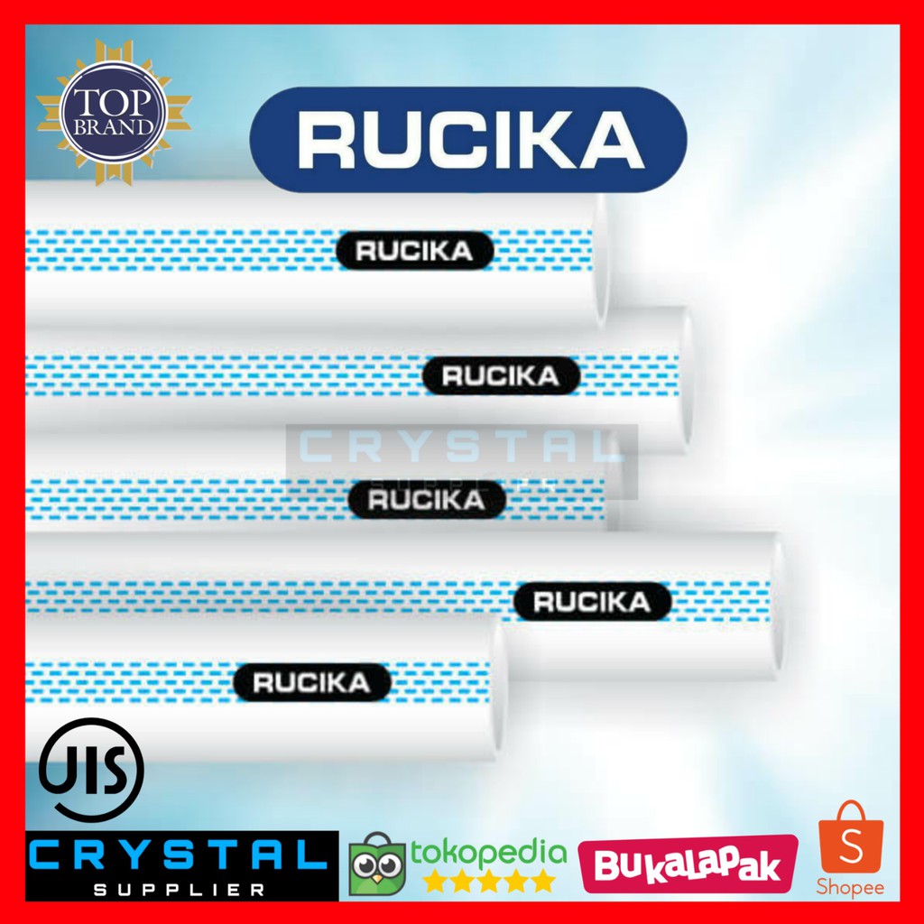 PIPA PVC RUCIKA 6" inch PUTIH STD AW Standard 4 meter
