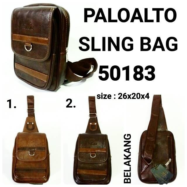 Tas sling bag cowok Paloalto 50183 tas selempang slempang kulit bagus cowok keren murah dan terbaru