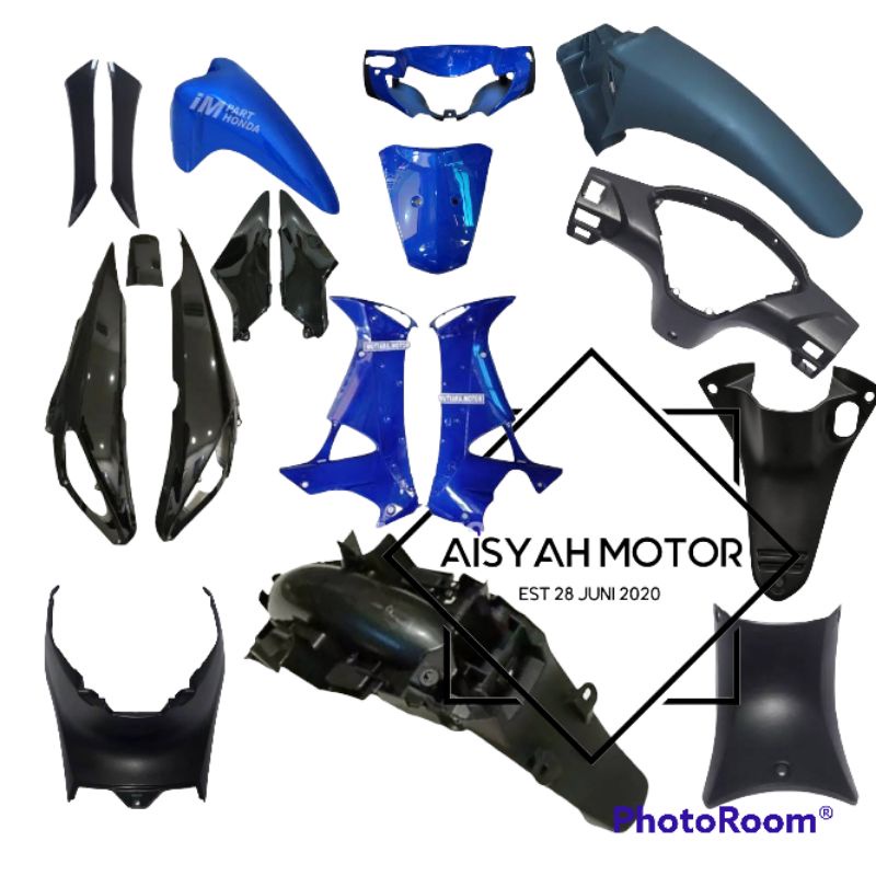 Full Bodi Honda Supra X 125 Lama Warna Biru Hitam