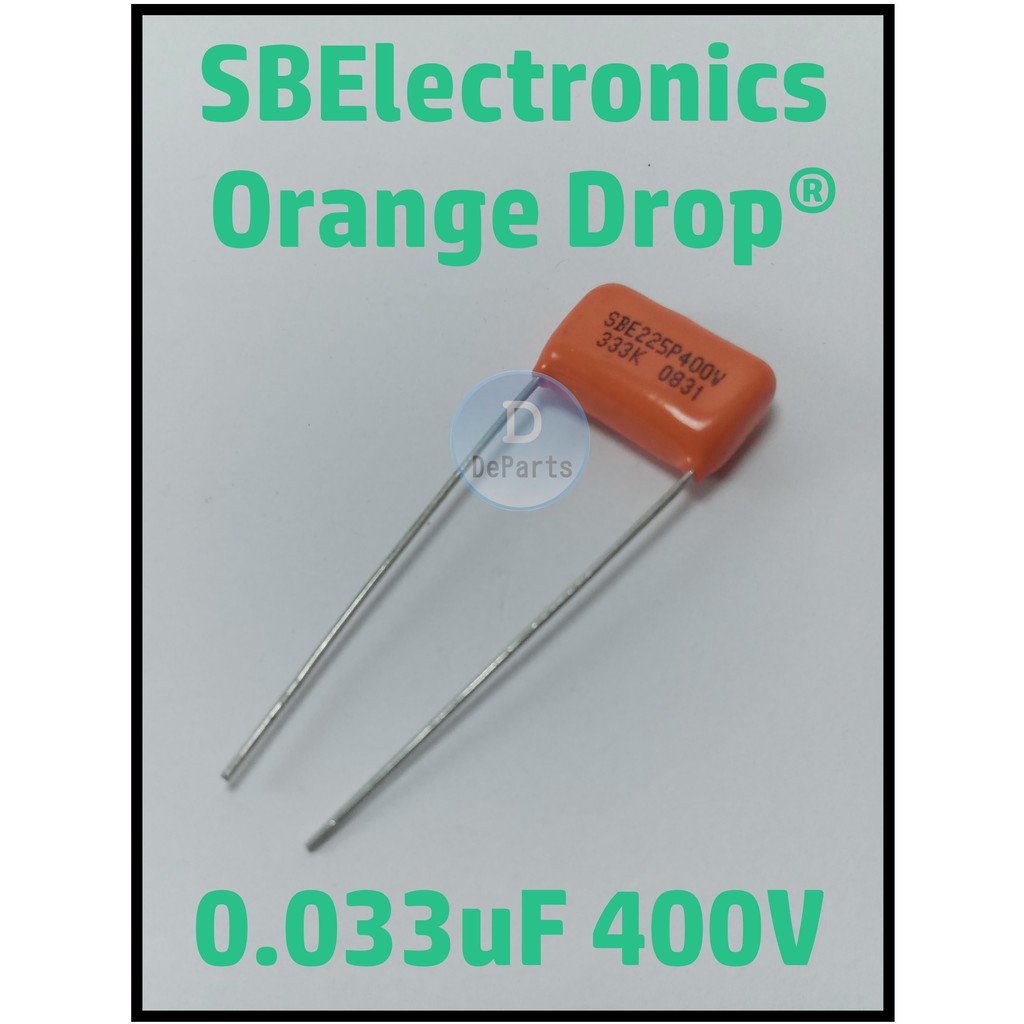 Kapasitor Capacitor Sprague Orange Drop CDE 225p 333K-0.033 400v