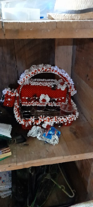 Kotak Tisu Bunga Manik Full