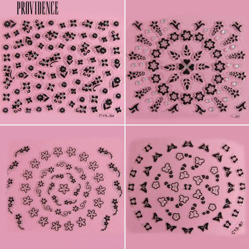 [Bayar Di Tempat] 50 Pcs Desain 3D Nail Art Sticker Tips Bunga Kupu-kupu Manicure Beauty Decals