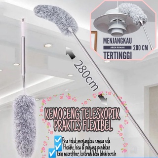 Kemoceng Bisa Panjang Tekuk Microfiber Magnet Debu Extendable 2,8 Meter