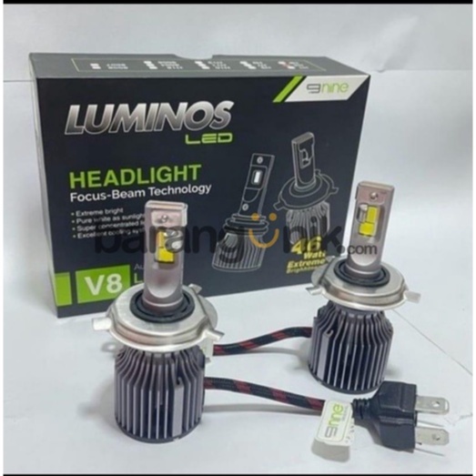 LUMINOS LED V8 Lampu Utama Mobil H4 Hi/Low 46 Watt Extreme Bright