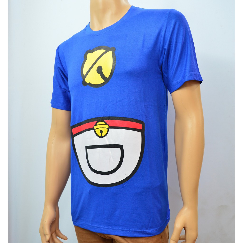 Jual Pakaian Cowok Pria Kaos Baju Kartun DORAEMON COSTUME SPANDEX Paling Laris