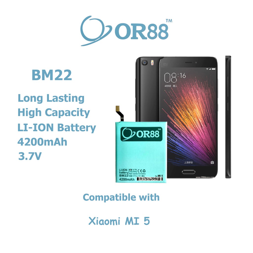 (P) Baterai batre battery Xiaomi Mi5 / BM22 double power/IC ORIENS88