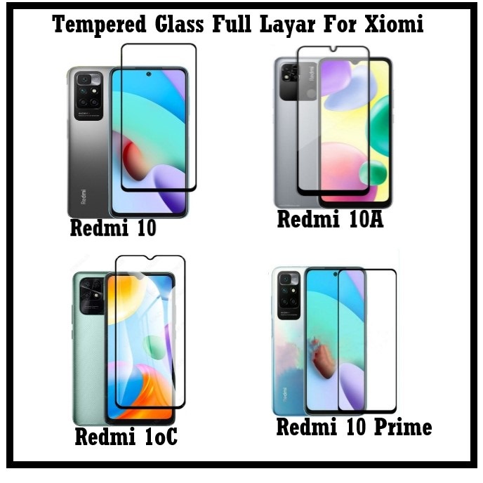Tempered Glass Xiomi Redmi 10 Redmi 10A Redmi 10C Redmi 10 Prime Full Layar Sceen Protector Xiomi Redmi 10 Redmi 10A Redmi 10C Redmi 10 Prime