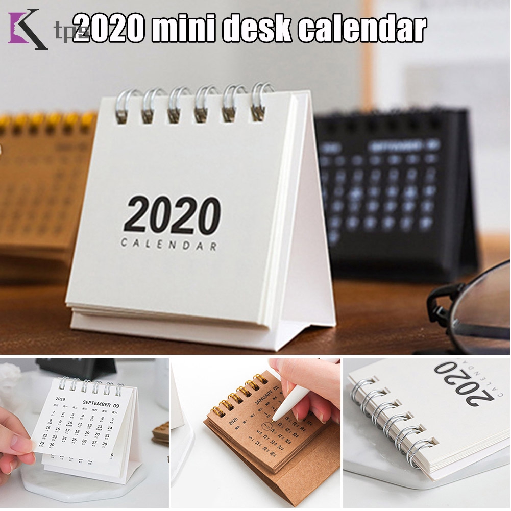 2020 Kalender Meja Mini Bahan Kertas Kraft Untuk Tahun Baru Imlek