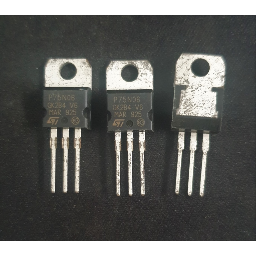 Transistor P75N06 N-Channel MOSFET Enhancement Mode Field Effect 60V