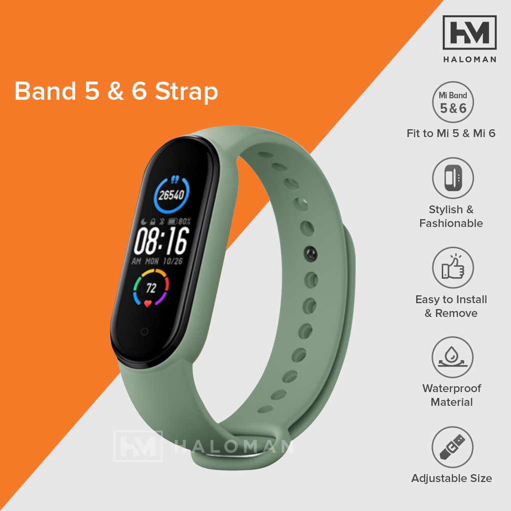 Silicone Strap Mi Band 5 & Mi Band 6 - Strap Miband 5 & Miband 6 Replacement-6