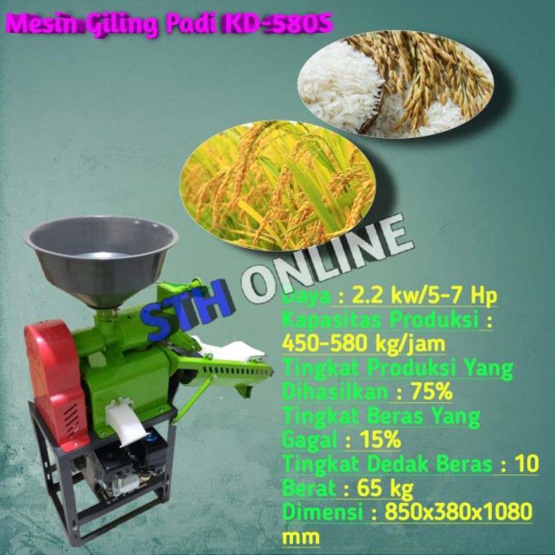 MESIN GILING PADI KD-580S