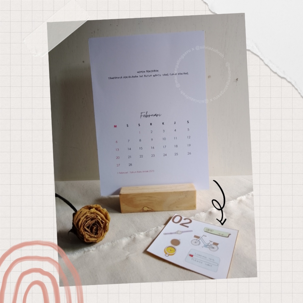 

2022 Calendar with Cute Stickers by @momenpalingseru x @silviazuhroh