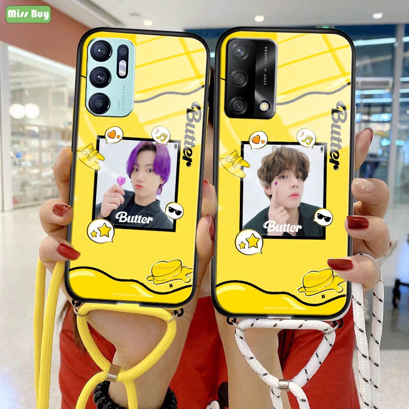 Softglass Kaca Tali For Oppo [KT 35] | Case Tali | a54 - a5s - a1k - a12- reno 6 4G - reno 6 5G - re