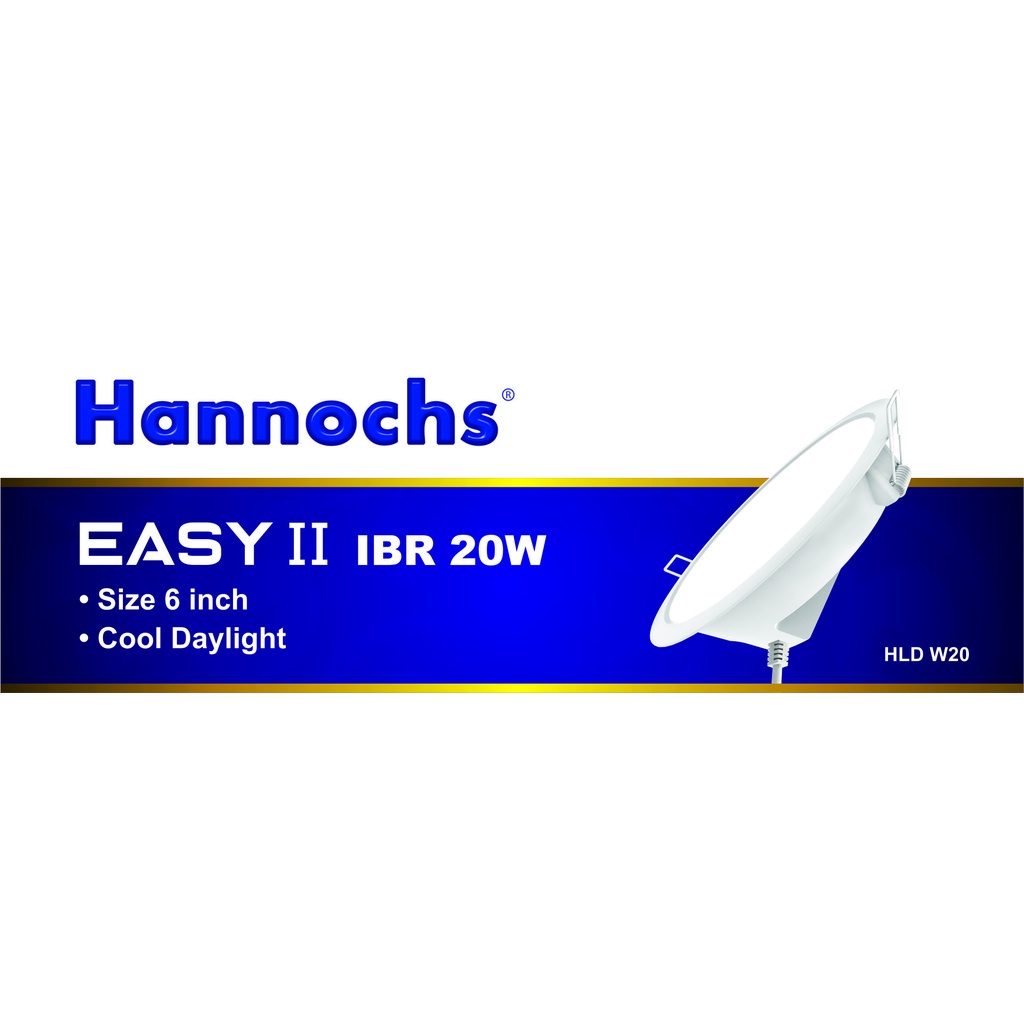 Hannochs Downlight LED EASY II 20W IBR Cahaya Putih