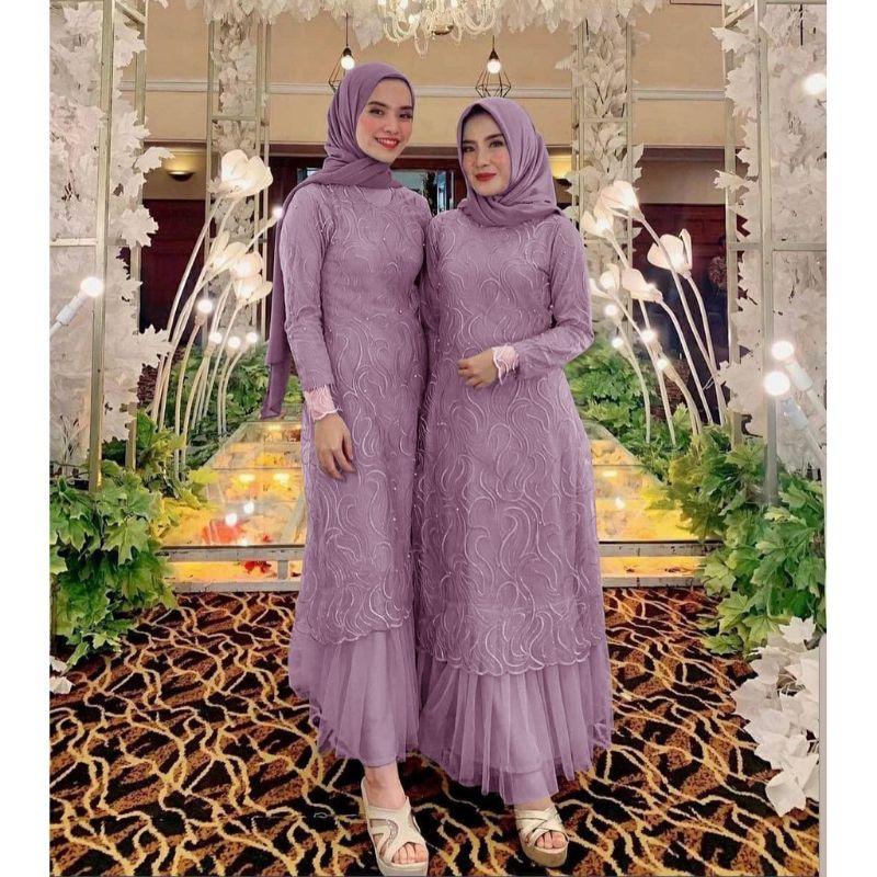 dress brukat jumbo/dress alexandria jumbo/gamis lebaran/gamis pesta